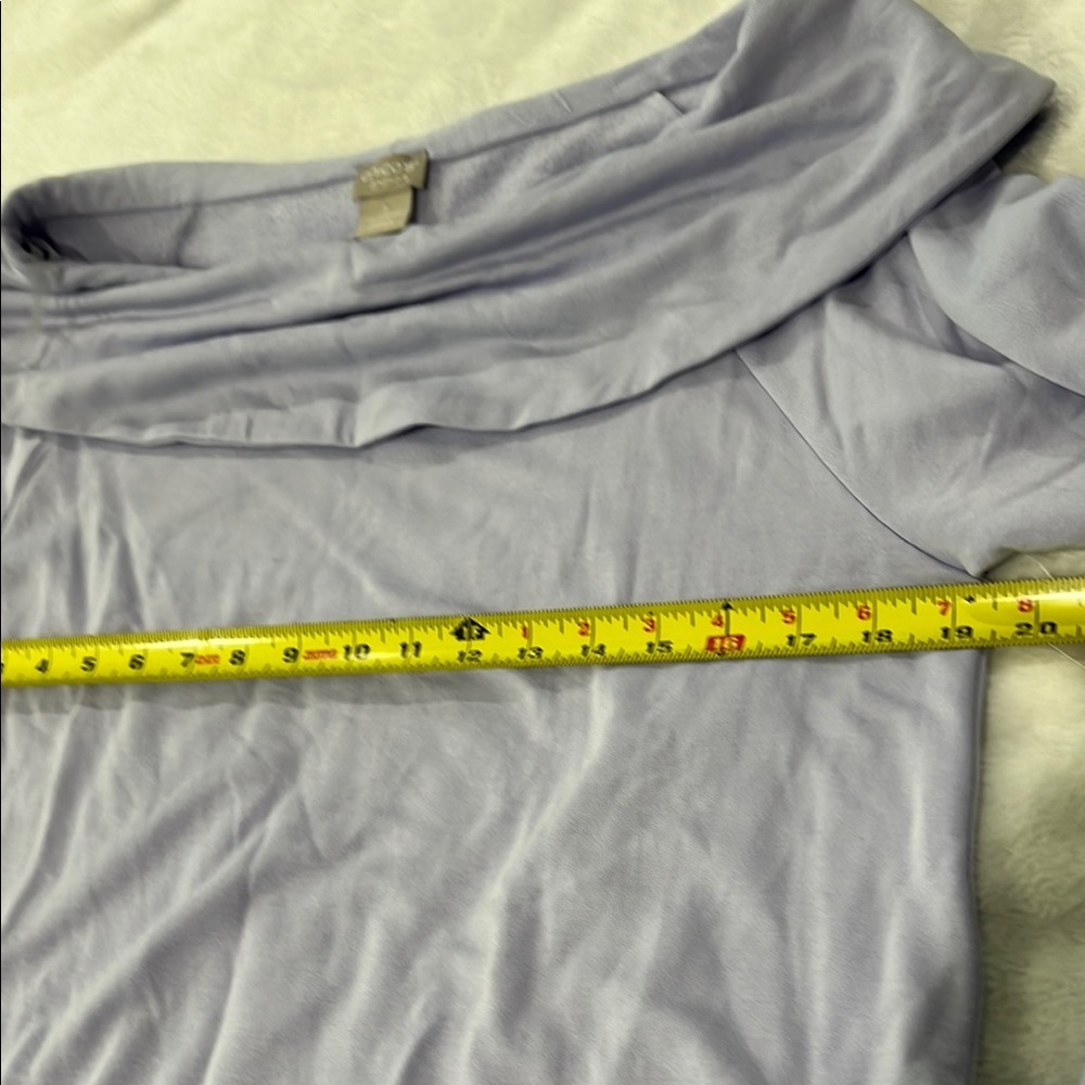 NWT Chicos Boatneck Relaxed 3/4 Sleeve Tunic Sz 1 or 8/10 - Picture 6 of 8